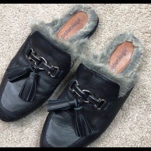 Jeffrey Campbell Faux Fur Slides